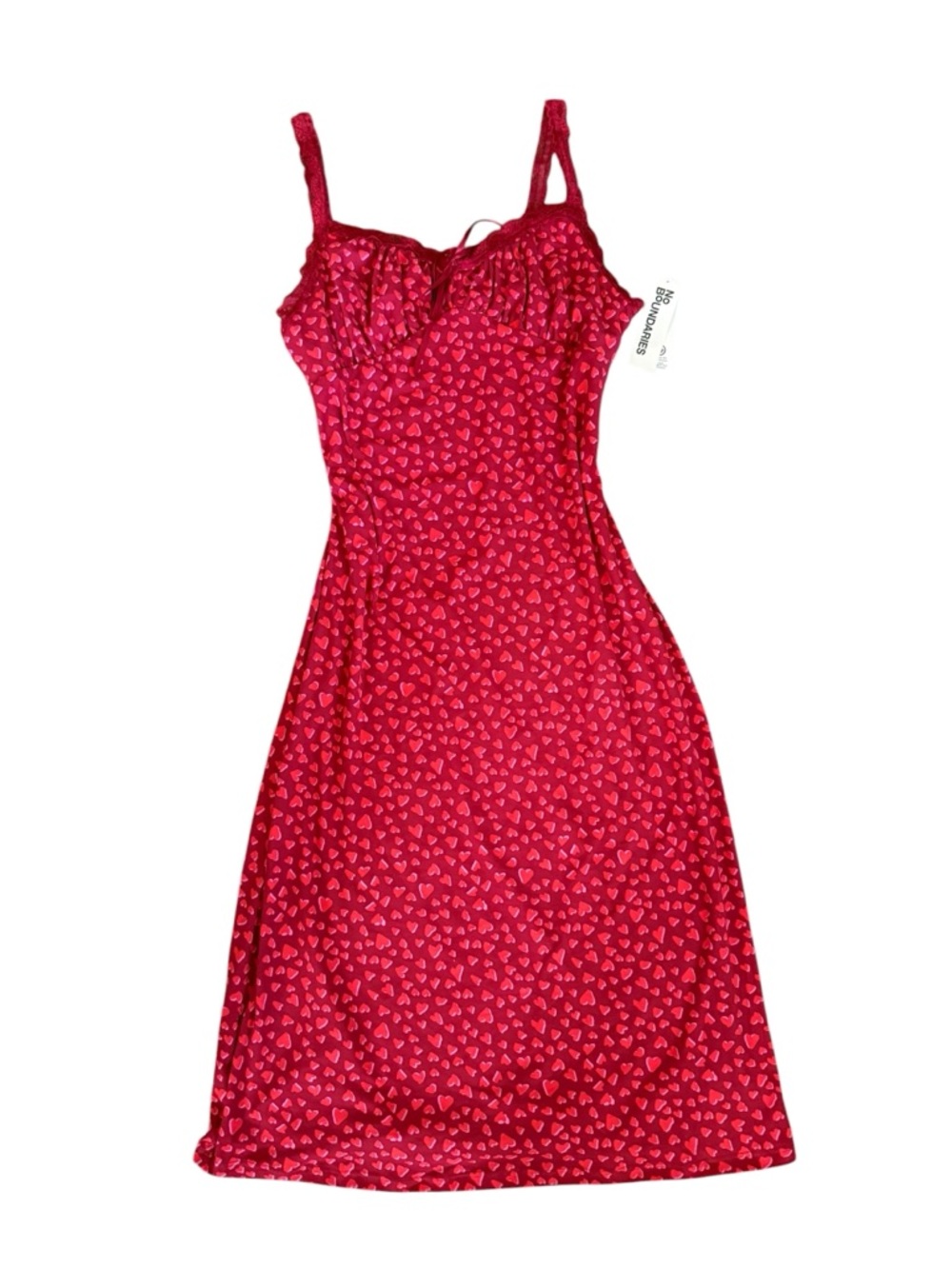 NWT Red Heart Lace trim Slip Dress